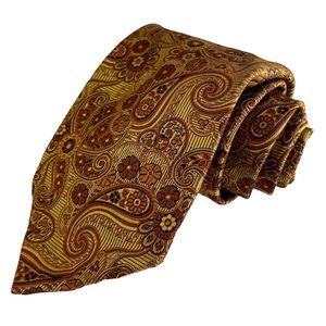 Robert Talbott Seven Fold Neck Tie #16/40 Black Gold Orange Floral NWT $245